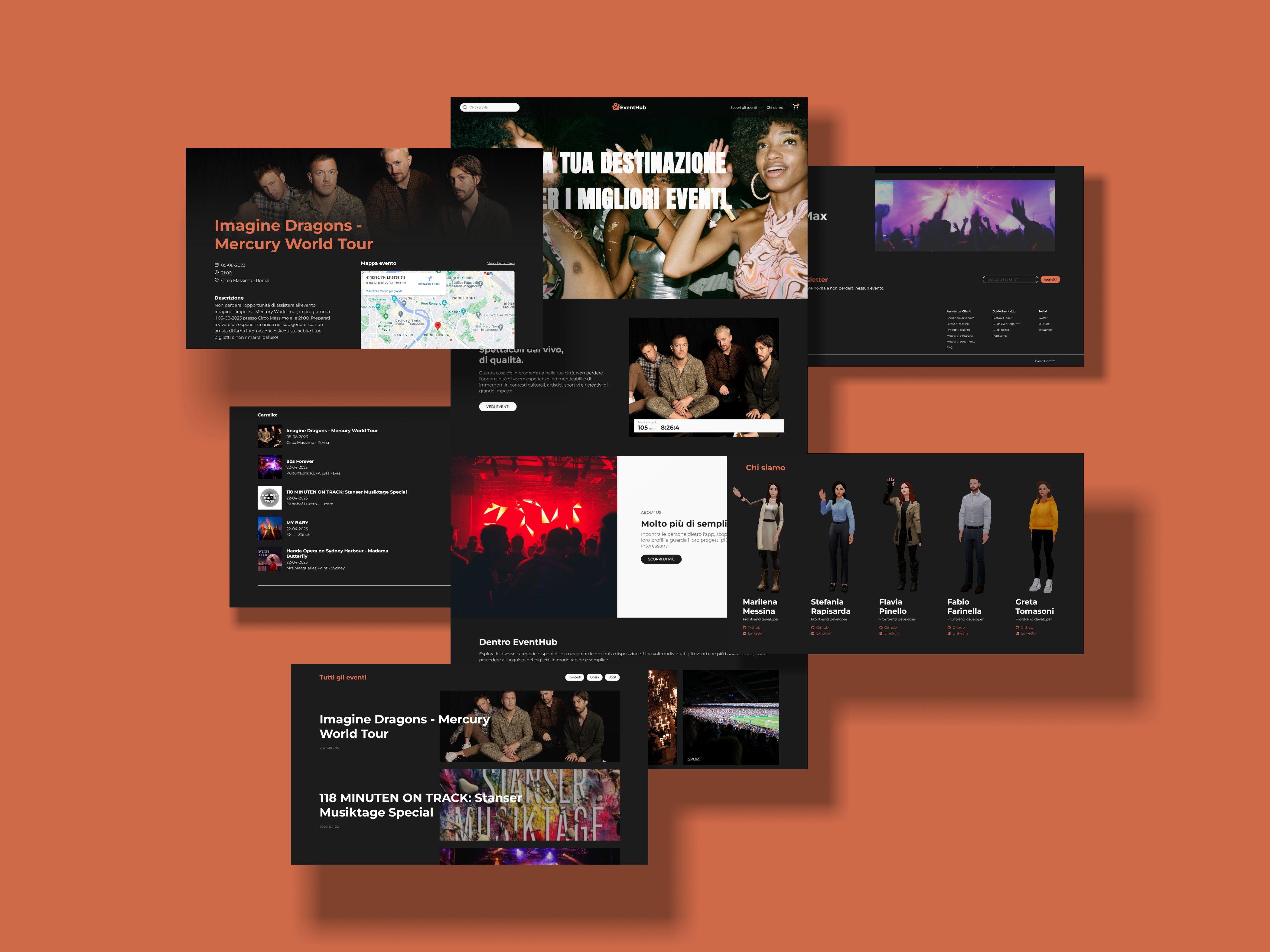 all mockups of eventhub